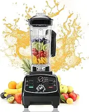 Professional Countertop Blender,2200W High Speed Smoothie Blender with 2L BPA-Free Tritan Container and 6 Stainless Steel Blades Container,Smart Timer,for Shakes and Smoothies