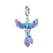 925 Sterling Silver Phoenix Dangle Charm For Bracelets