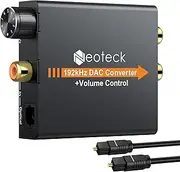 Neoteck DAC Digital to Analog Audio Converter Optical Coaxial Toslink Signal to Analog Audio Adapter RCA L/R with 3.5mm Jack Output for HDTV Blu Ray DVD Sky HD Xbox 360 PS3 TV