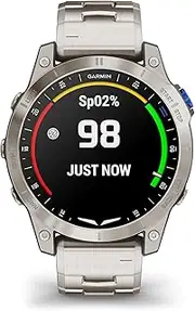 [Garmin] D2™ Mach 1, Touchscreen Aviator Smartwatch with GPS Moving Map, Aviation Weather, Health and Wellness Features and More, Vented Titanium Bracelet