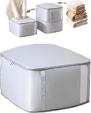 [Migugaga] Ultra Space Saving Self Compression Organizer,Compression Storage Bags with Transparent Window,Space Saver Bags for Storing Clothes, Comforters, Blankets, Pillows (grey, XL)