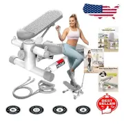 Portable Mini Stair Stepper with Resistance Bands - Home Workout Machine 300lbs
