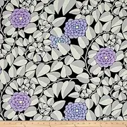 FreeSpirit Fabrics Kaffe Fassett Spring 2017 Vine Black Fabric by The Yard, Black.Grey