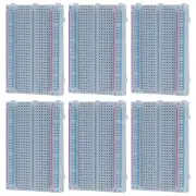 6PCS Mini Breadboard Kit 400 Points Mini Small Solderless Breadboard, 400 Tie