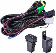 TGMGADANTV Parts Fog Light Harness 40A 12V Black H11 Wiring Socket with LED Indicator Switch Automotive Relay Metal Wire