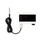 WiFi Temperature Sensor Tuya Thermometer Detector Digital Display Home Smart Life App Alert Freezer As Shown