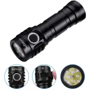 IF25A Rechargeable Flashlight Max 3800 LM, Flashlight High Lumens with 4X SST...