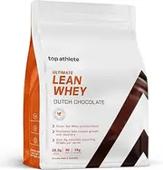 Top Athlete Ultimate Lean Whey Protein powder, Dutch Chocolate, 1KG, 100% grass fed Whey Protein, 26.3g Protein Per Serve, Blended with natural flavours and organic sweetener, NO NASTIES | GLUTEN FREE | ADDITIVE FREE | GUM FREE | FILLERS FREE