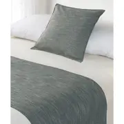 Jason Commercial Linen Look Polyester 330gsm Reversible Bed Runner Decor Pewter