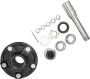 2000 Lbs Trailer Axle Spindle with 5 On 4.5in Idler Hub Kit 1in Round BT8 Spindle for Cargo Boat Trailer