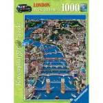 蝦拼圖-現貨 1000片德國 RAVENSBURGER 拼圖 英國 倫敦西區 LONDON 風景 泰晤士河 15870