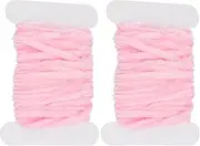 uxcell Chenille Fly Tying Total 10 M, 2 Pack Rayon Chenille Fly Tying Materials Line Fly Thread Supplies for Making Fishing Hook Jig Making Fly Patterns Fly Fishing, Pink
