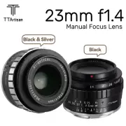 TTArtisan 23mm F1.4 APS-C MF Lens for Sony E-mount Fuji Canon Nikon M4/3 Cameras