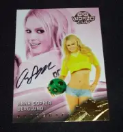 2014 Benchwarmer ANNA SOPHIA BERGLUND Soccer #6 Gold Foil Auto PLAYBOY Playmate
