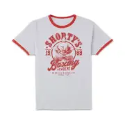 Shorty's Boxing Gym Mono Unisex Ringer T-Shirt - White/Red