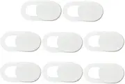 Poemtian 8Pcs Webcam Cover Camera Cover Protect Your Privacy Security,Protection From Dust and Dirt Slide Ultra Thin Mobile Phone Camera Blocker for Smartphone Laptop Desktop Computer PC Tablet (White)