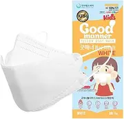 KF94 Kids Disposable Face Mask, White, Individually Packaged, Breathable Mask for 4Y-12Y Boys and Girls - Good Manner