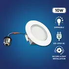 LED Recessed Downlight 4 Inch with Adjustable Eyeball 10W Dimmable Mounting Clip