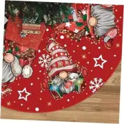 Christmas Tree Skirt Red Tree Skirt Glitter Gnomes Red-48inch Red-48inch