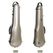 Crossrock Poly Carbon Shaped Case for 4/4 Full-Size Violin-With Hygrometer