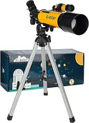 SVBONY SV502 Telescope for Kids 50mm Objective Lens and 5X20 Finder Scope for Exploring Moon Science Education