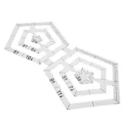 Double Pentagon Quilting Rulers Acrylic Patchwork Sewing Drawing Tool Accessory