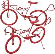 Tofficu 2pcs Vintage Model Ornament Alloy Craft Bike Decoration for Home Desk and Elegant Love Design for Retro Decor Enthusiasts