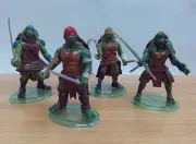 4pc Ninja Turtles Splinter Playset 4 Figure Cake Topper * USA SELLER* Toy Set
