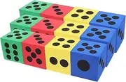 BRIGHTFUFU 12 Large Size Eva Foams Dices Ideal for Games Events and Classroom Activities