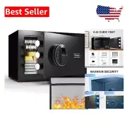 Durable Home Safe with Biometric Fingerprint Access & Fireproof Bag Included