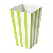 Mini Popcorn Boxes x12 Green Stripe Party Favour Kids Movie Night Birthday Decor