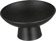 Vaguelly Japanese Ceramic Snack Dish Handmade Tableware for Appetizers Desserts Sauces Vintage Black Serving Plate for Parties Home Decor