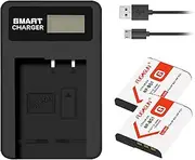2 pcs NP-BG1 NPBG1 NP-FG1 NPFG1 Battery with Charger for DSC-H10 H20 H50 H55 H70 H90 DSC-HX9V HX10V HX20V HX30V DSC-T20 T100 DSC-W90 W100 W120 W130 W150 W170 W200 W210 W215 W220 W230 W270 W290 W300