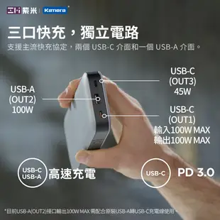 ZMI 紫米20號 210W QB826G 公司貨 國際版 筆電行動電源 行動電源 適用 PD快充 TypeC Mac