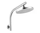 Round 200Mm ABS Rainfall Shower Head Stainless Steel Shower Arm Gooseneck Wal...