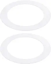 uxcell 3.98" ID 5.51" OD Goof Rings for Recessed Light, 2 Pack Matte White Goof Metal Trim Ring Lighting Fixture for Ceiling Wall Recessed Can Downlights