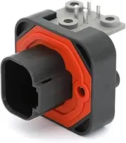 BIZOCA DT13-4PB Black 4Pin Automotive Connector, DT Right Angle PCB Mount Header, Wire-to-Board Plug Socket(DT13-4PB)