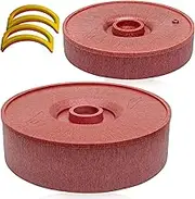 FazCo Tortilla Warmer Container, Tortilla Holder with Lid, Mexican Taco Warmers, Roti Chapati Keeper - 9" and 7" Red Plastic Tortilla Storage Containers - Microwave Safe - Includes Taco Holders
