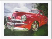 A0 A1 A2 A3 A4 poster print for glass frame Vintage Red FJ Holden Car Not Ford