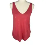 NIC + ZOE LINEN BLEND SUMMER SHINE TANK IN RED MULTI NWT WOMEN'S SIZE SMALL