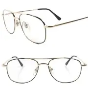 Classic Retro 80s Aviation Spring Hinge Gold Bifocal 1.75 Reading Reader Glasses