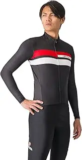 [Castelli] Men’s Lineare Jersey, Long Sleeve Full Zip Up Fleece Lined Jersey for Road & Gravel Cycling, Biking