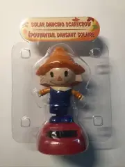 NEW Solar Powered Dancer Thanksgiving Fall Scarecrow Bobble Head Sun Catcher!