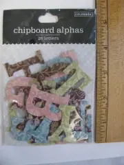 Colorbok CHIPBOARD ALPHAS Jewel 26 Letters NOS