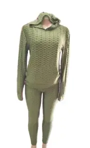Ladies Loungewear Plain Long Sleeve Hoodie W/ Leggings Casual 2Pc Set NWT