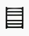 Bathroom Heated Towel Rail Rack 6 Ladder Stainless Steel Black 240V 80W Modern