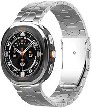 Titanium Band for Samsung Galaxy Watch 7 Ultra, No Gap Watchband with Integrated Buckle Strap Replacement Accessory for Galaxy Watch Ultra 47mm (2024)