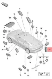 Genuine PORSCHE Taycan Y1A Double Usb Port Front PAD035736
