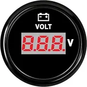 Universal 52MM Voltmeter 8-32V Volt Meter Auto Voltage for Marine Boat Automobile Truck Motorcycle Accessories 12V 24V Voltmeter(BN 832V)