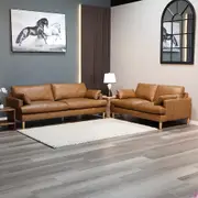 Ruby Leather Sofa Set